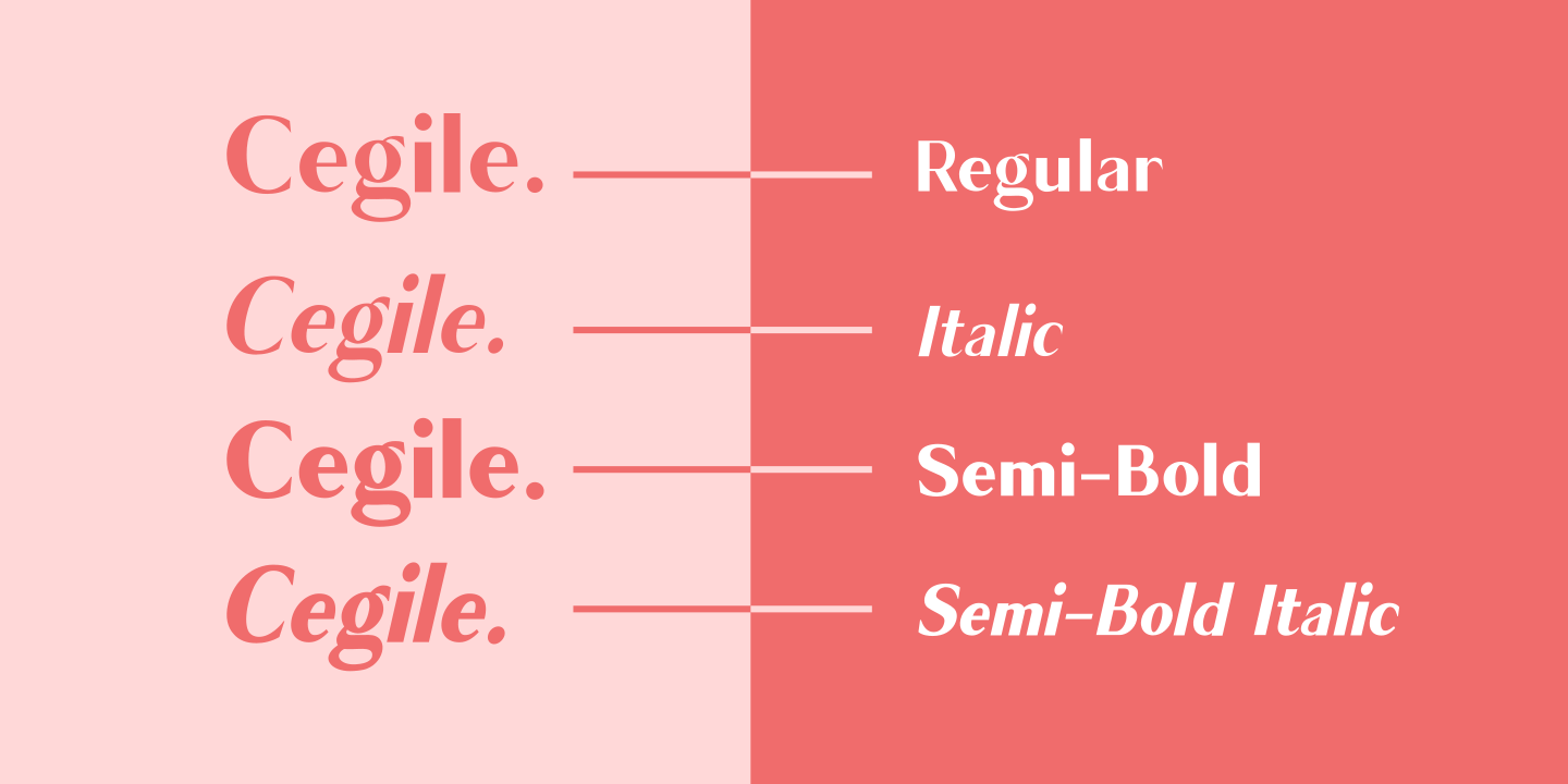 Пример шрифта Cagile Italic